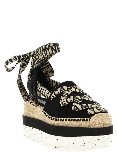 Stella Mccartney Stella Mc Cartney Gaia Wedge Espadrillas In Black