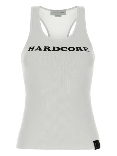 Stella Mccartney Hardcore Slogan Cotton Tank Top In White