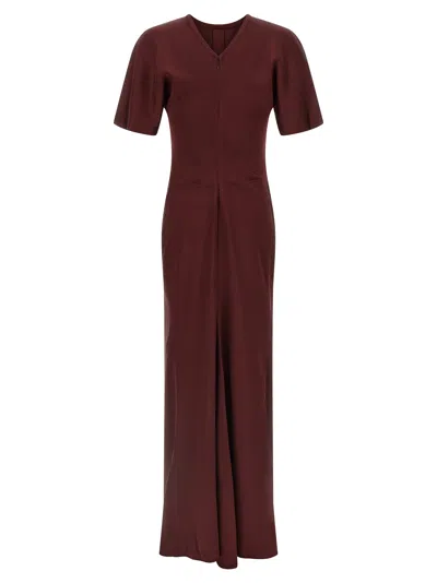 Victoria Beckham Isabella Dresses Bordeaux In Brown