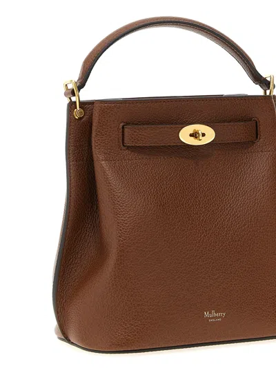 Mulberry Islington Grained Leather Bucket Bag In Brown