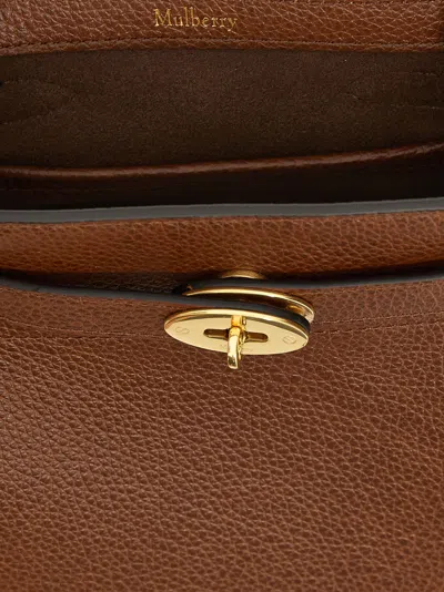 Mulberry Islington Grained Leather Bucket Bag In Brown