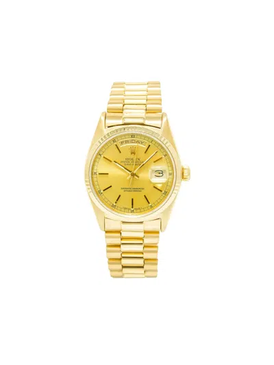 Pre-owned Rolex 18k Yellow Gold Day-date Oyster Perpetual 36mm