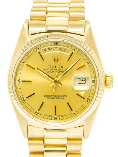 Pre-owned Rolex 18k Yellow Gold Day-date Oyster Perpetual 36mm