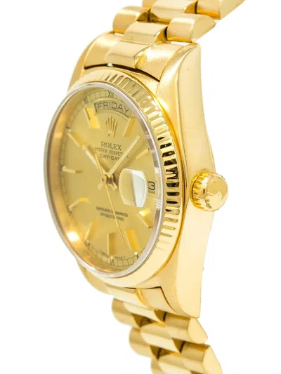 Pre-owned Rolex 18k Yellow Gold Day-date Oyster Perpetual 36mm