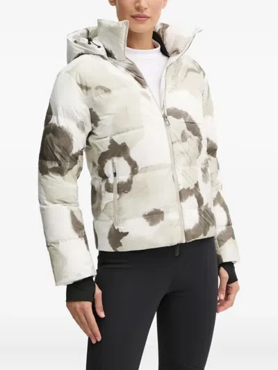 Colmar Hooded Patterned Ski Jacket In White