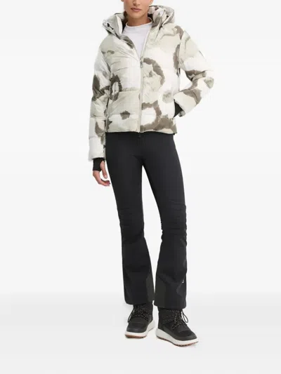 Colmar Hooded Patterned Ski Jacket In White