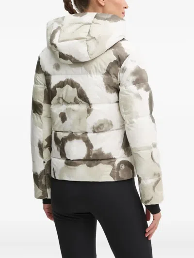 Colmar Hooded Patterned Ski Jacket In White