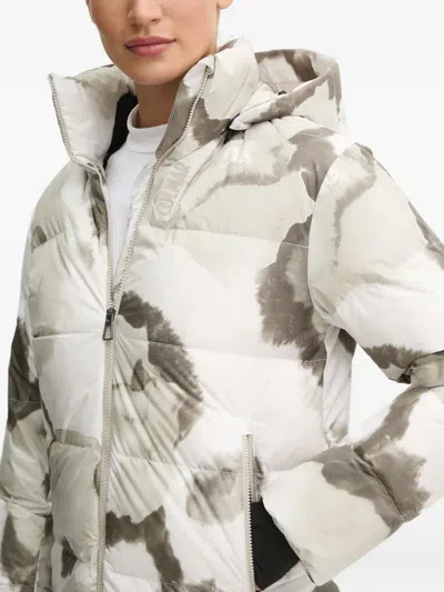 Colmar Hooded Patterned Ski Jacket In White