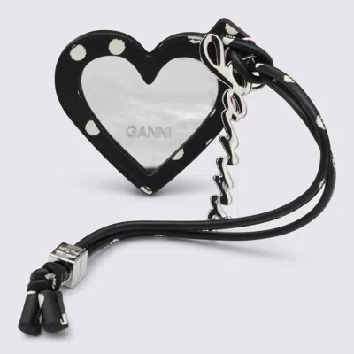 Ganni Keychains Blacks And Greys In Black