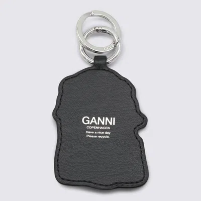 Ganni Keychains Blacks And Greys In White
