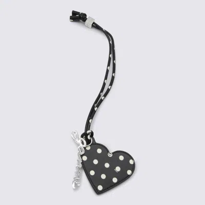 Ganni Keychains Blacks And Greys In Black