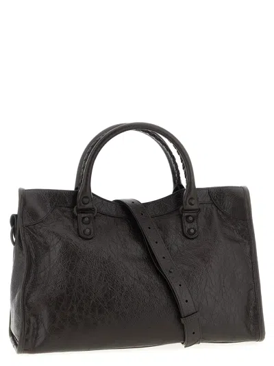 Balenciaga Le City Bag M Hand Bags Brown In Brown