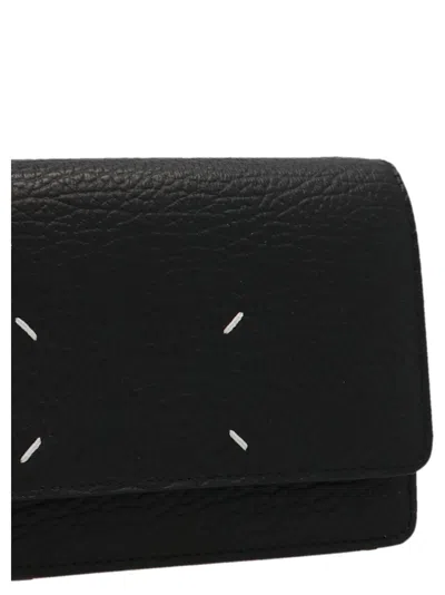 Maison Margiela Logo Chain Wallet Wallets And Card Holders Black In Black