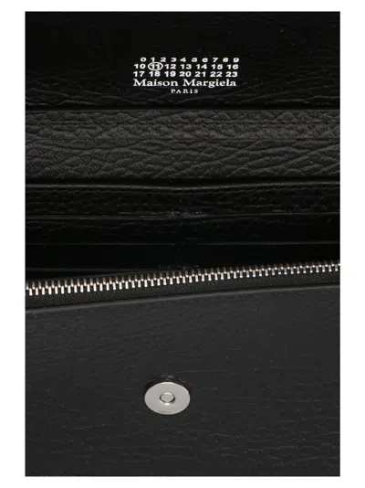 Maison Margiela Logo Chain Wallet Wallets And Card Holders Black In Black