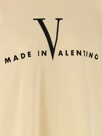 Valentino Garavani Cotton T-shirt With Made In Print Clothing In Neutral