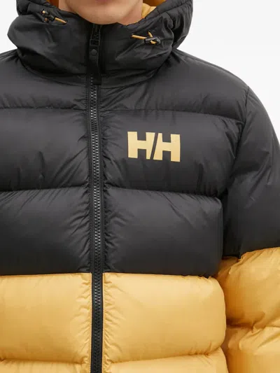 Helly Hansen Hooded Logo Padded Jacket In Black