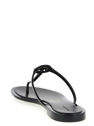 Tory Burch Embellished Thong Sandals In Black