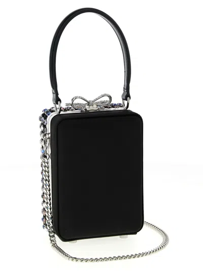 Self-portrait Multi Crystal Chainmail Hand Bags Multicolor In Multi