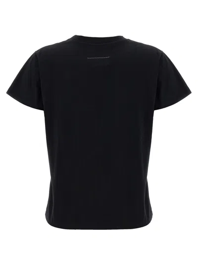 Mm6 Maison Margiela Numeric Signature Mm6 T-shirt Black In Blue