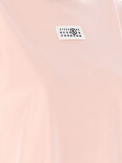 Mm6 Maison Margiela Numeric Signature Mm6 T-shirt In Pink