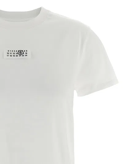 Mm6 Maison Margiela Mm6 By Maison Margiela Numeric Cotton Jersey T-shirt In White