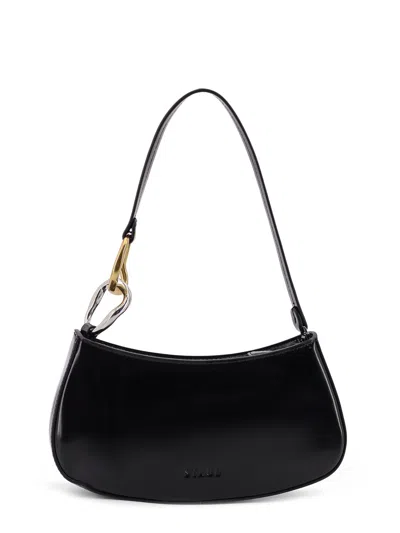 Staud Ollie Bag Leather Shoulder Bag In Black