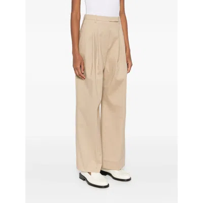 Mark Kenly Domino Tan Pleated Trousers In Brown