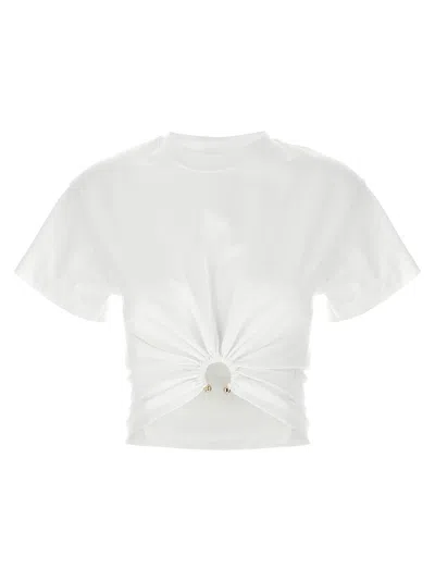 Rabanne Piercing T-shirt White In White