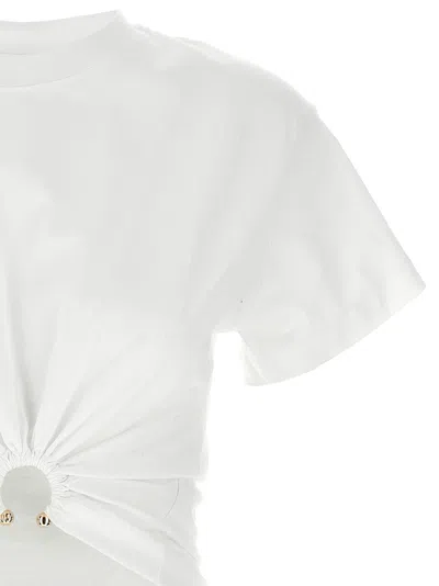 Rabanne Piercing T-shirt White In White