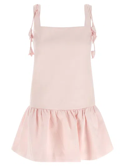 Self-portrait Embellished Taffeta Mini Dress In Pink