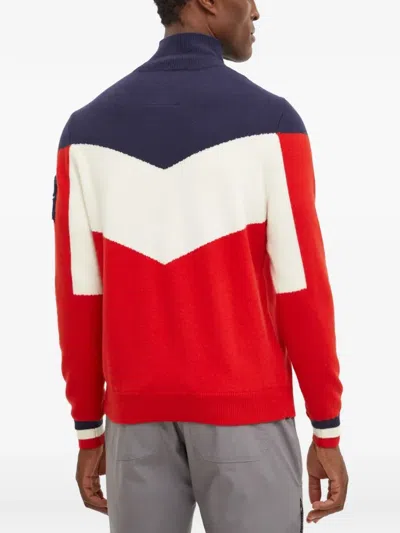 Helly Hansen Zip-up Colour-block Sweater In Red