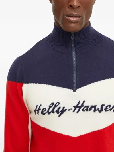 Helly Hansen Zip-up Colour-block Sweater In Red