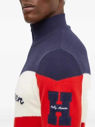 Helly Hansen Zip-up Colour-block Sweater In Red