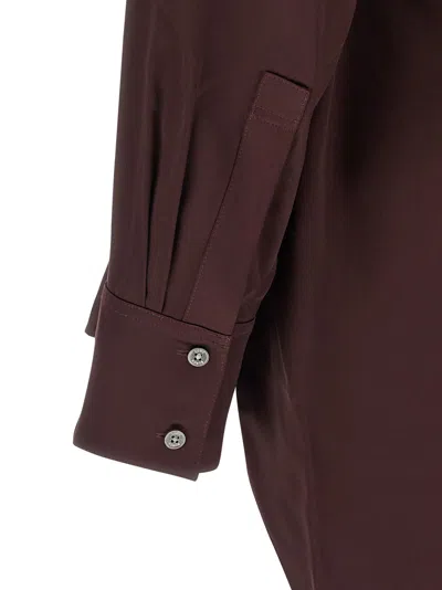 Tory Burch Satin Blouse Shirt And Blouse Bordeaux In Brown