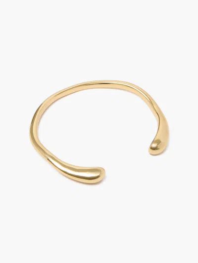 French Connection Wave Teardrop Open Bangle  Accessories In Gold