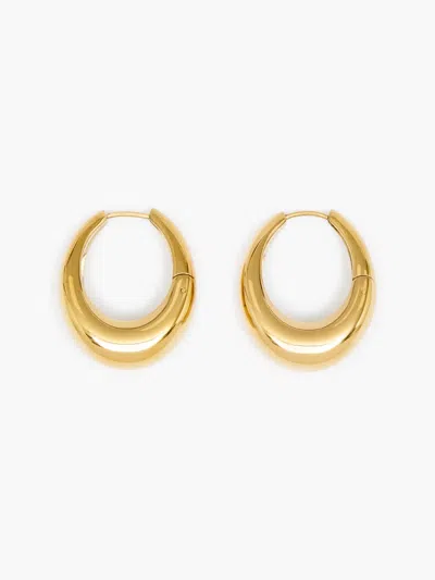 French Connection Sculptural Oval Hoop Earrings  Accessories In Gold