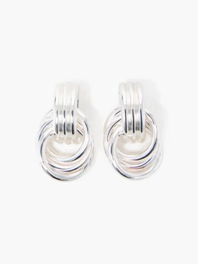 French Connection Triple Knot Earrings  Accessories In Silver