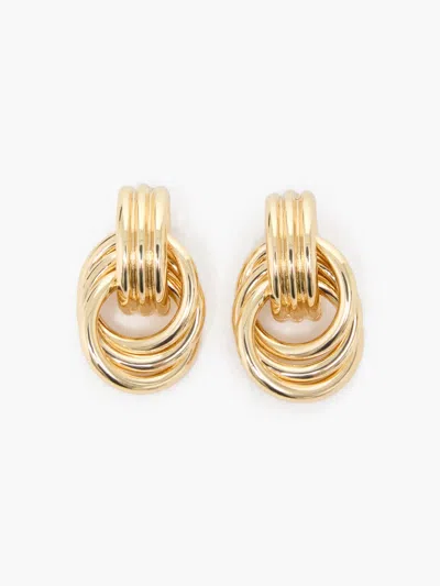 French Connection Triple Knot Earrings  Accessories In Gold