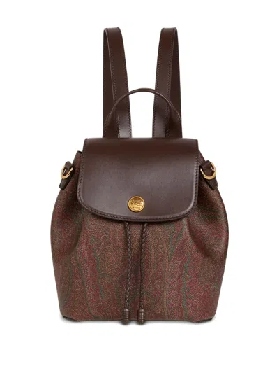Etro Backpack S Arnica 18.5x10x22 Bags In Brown