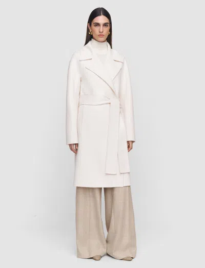 Joseph Costana Double Face Cashmere Coat In White