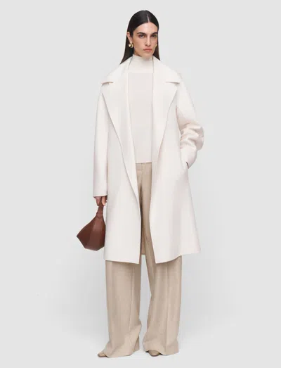 Joseph Costana Double Face Cashmere Coat In White