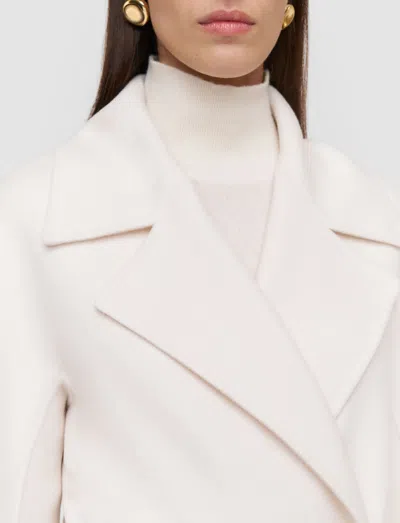 Joseph Costana Double Face Cashmere Coat In White