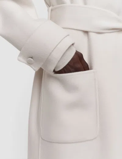 Joseph Arlina Double Face Cashmere Coat In White