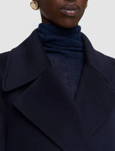 Joseph Arlina Double Face Cashmere Coat In Blue
