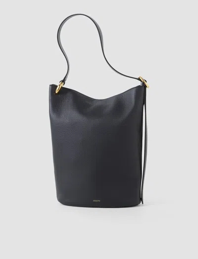 Joseph Bucket Leather Bag In Black