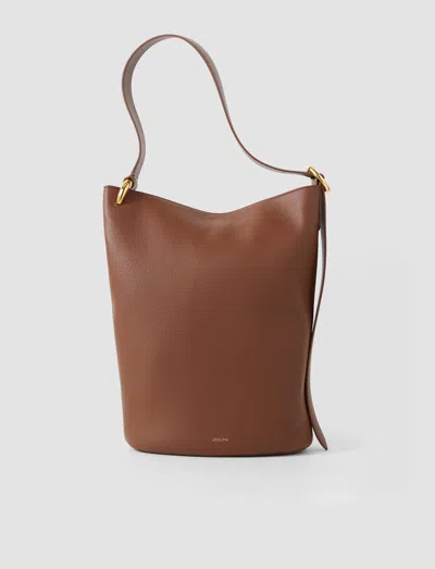 Joseph Bucket Leather Bag In Brown