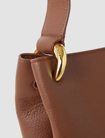 Joseph Bucket Leather Bag In Brown