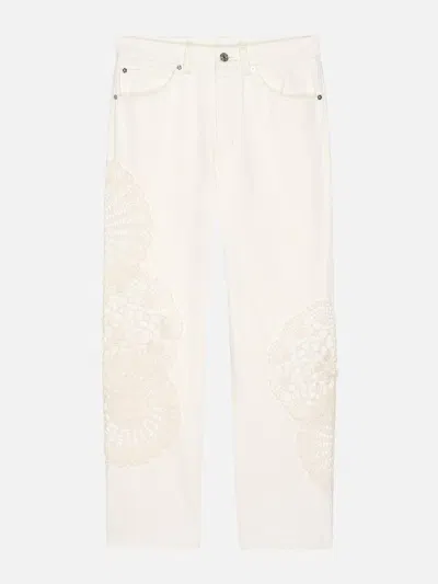 Frame The Crochet Vertical Crop In White