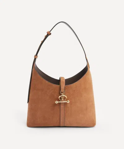 Strathberry Women's Kite Suede Hobo Bag In Brown
