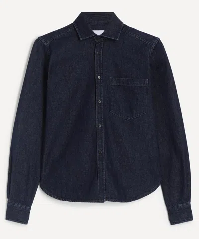 With Nothing Underneath Women's The Classic Denim Indigo Shirt In Blue